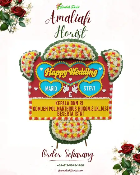 Papan Bunga Pernikahan Liabuku